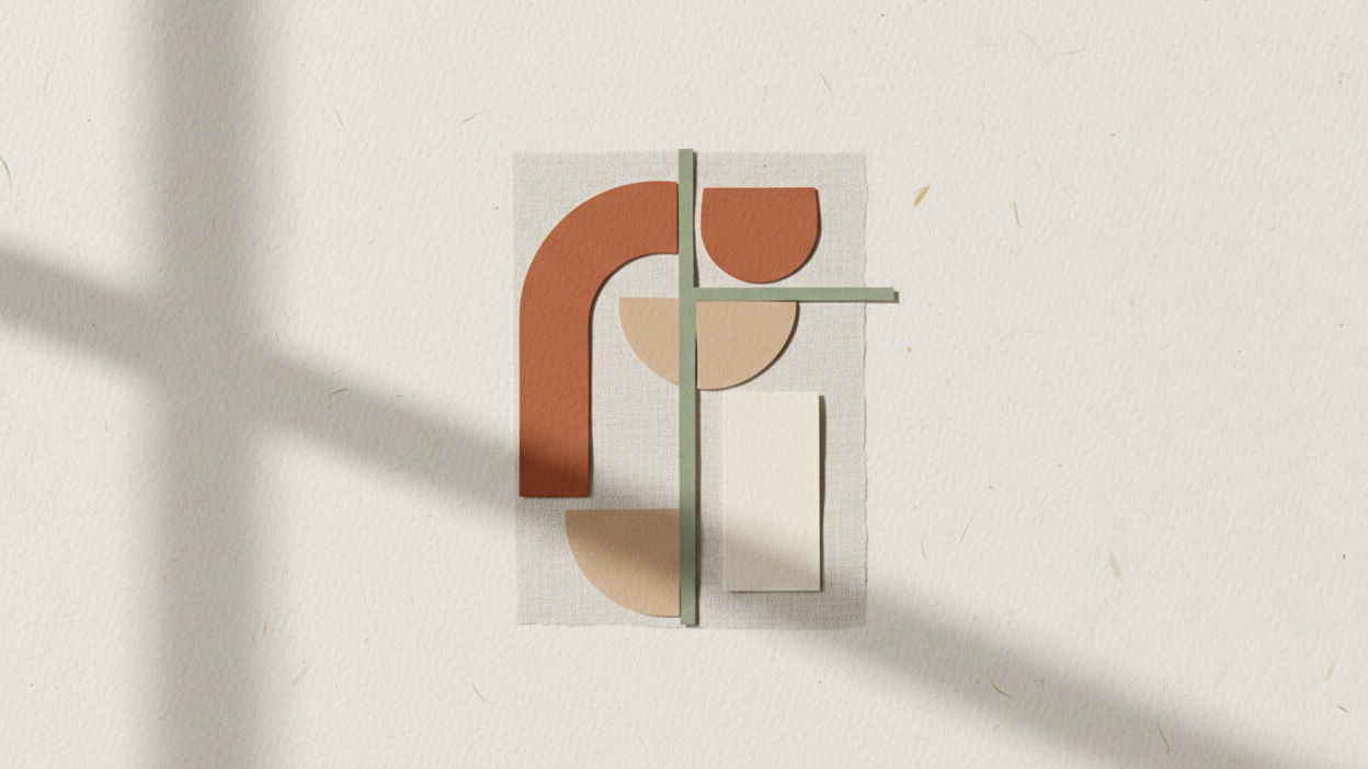 Abstract geometric design on a light background