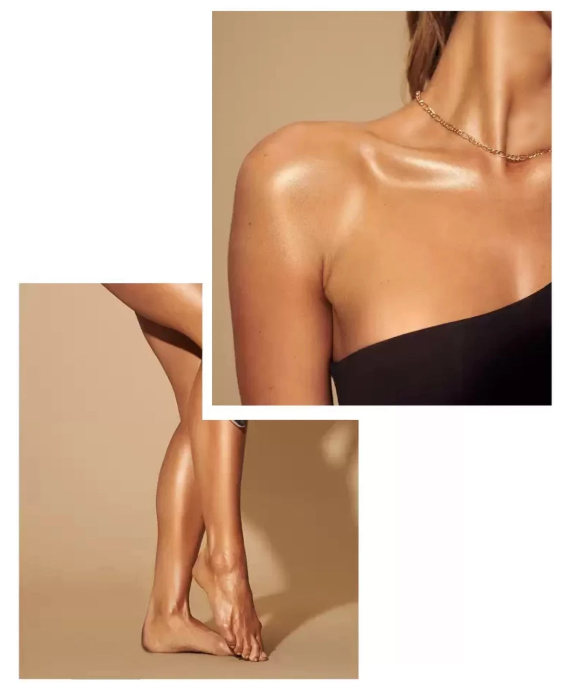 Body Oil with Gold Shimmer